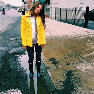 Yellow rain coat